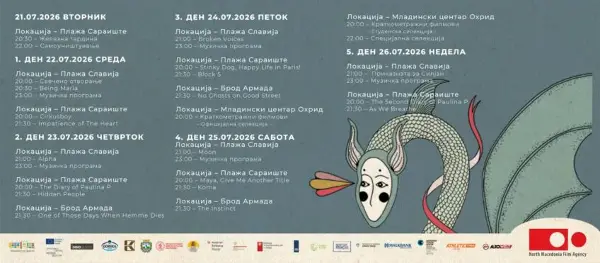 Во Охрид утре започнува Фестивалот на нов европски филм Beach Film Festival 2026