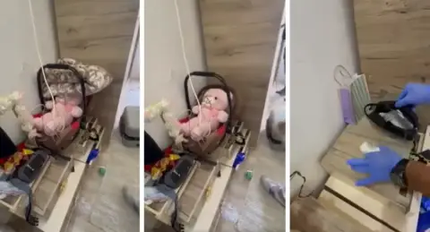 (Видео) Полицијата најде кокаин во Скопје, го криеле под бебешко мече