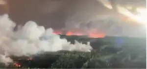 ВИДЕО| Пожарот во Шпанија веројатно предизвикан од работа на механизација в шумата