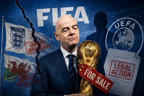 Велс прв ја провлече поддршката за реизбор на Инфантино