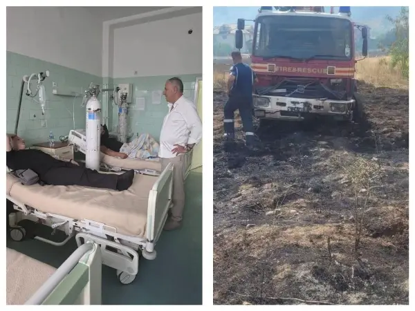 ИМА ПОВРЕДЕНИ ПОЖАРНИКАРИ: Изгоре противпожарен камион во Струга