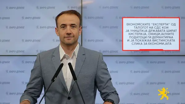 СТОЈАНОСКИ: Хистерија шират „експертите“ од талогот на СДС, кои ја уништија државата, но фактите за економијата целосно ги демантираа