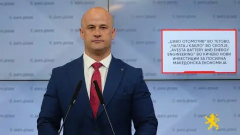 Велјановски: „Џаво Отомотив“ во Тетово, „Чагатај Кабло“ во Скопје, „Avesta Battery and Energy Engineering“ во Кичево нови инвестиции за посилна македонска економија