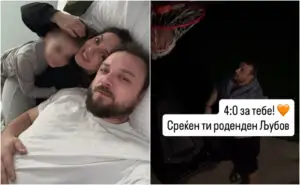 ВИДЕО | „4:0 за тебе љубов“: Сања на оригинален начин му го честиташе роденденот на Слаткар
