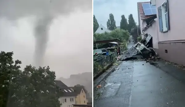 ВИДЕО | Страшно невреме во Германија: торнадо корнеше дрвја и покриви, загина жена