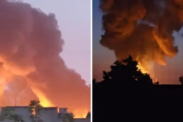 Украински дронови погодија фабрики во руски градови, избувнаа пожари (ВИДЕО)