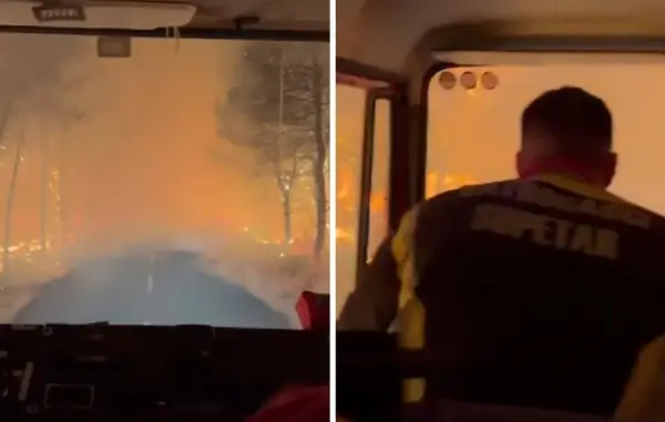 (Видео) Објавена драматична снимка од Брач, пожарникарите поминале низ огнот