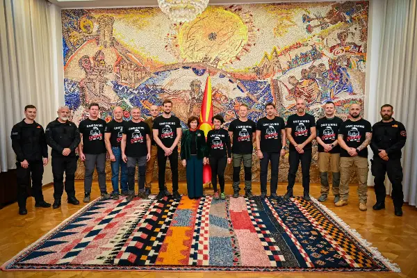 Сиљановска Давкова со членовите од меѓународната експедиција „Врело 2026“: Горда сум што имав чест да бидам покровителка, Врело стана најдлабока подводна пештера во светот