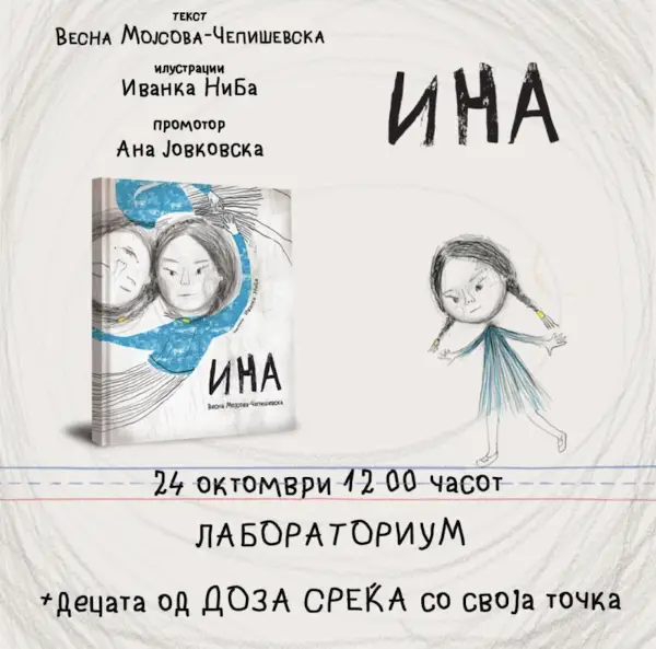 Промоција на книгата „Ина“ од Весна Мојсова-Чепишевска