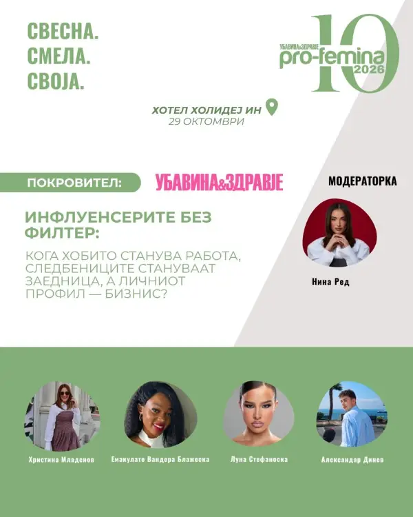 Кога личниот живот станува работа: Инфлуенсерите без филтер на Профемина 2026