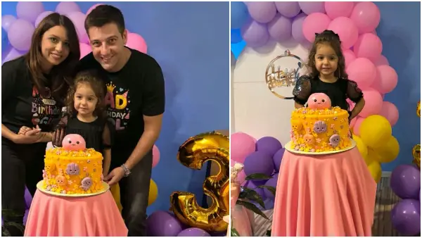 Порасна малата Лена: Ќерката на Емра Куртишова и Петар Стојанов прослави трет роденден