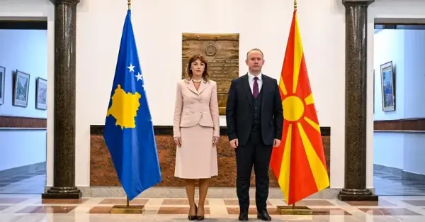 Хаџиу ја избра Македонија за својата прва официјална посета како претседателка на косовското Собрание