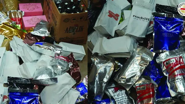 Царината заплени 135 килограми тутун и 30 литри алкохол на пазарот во Чаир, избегната акциза од 337.558 денари