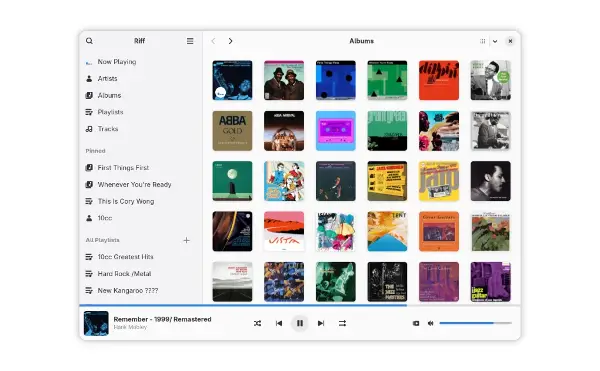 Riff е бесплатна неофицијална апликација за Spotify на Linux, но работи само со Premium претплата