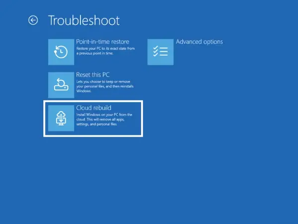 Windows 11 постепено добива реинсталација преку „облакот“ што работи и кога системот не се стартува