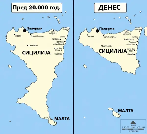 Пред 20.000 години Сицилија и Малта биле еден остров