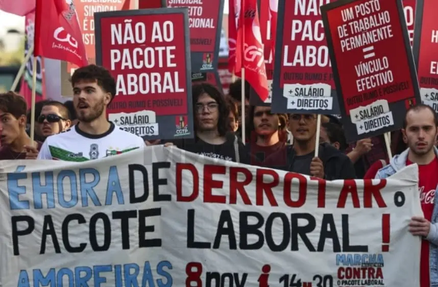 Големи демонстрации во Лисабон: Работниците се спротивставуваат на олеснето отпуштање и скратување на правата