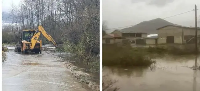 СЕ ИЗЛЕАЈА РЕКИ И КАНАЛИ, ПОПЛАВЕНИ КУЌИ ВО ПРЕСПА И НИВИ ВО ПЕЛАГОНИЈА, ДЕЛ ОД ПОГРАНИЧНИТЕ СЕЛА СЕ БЕЗ ВОДА