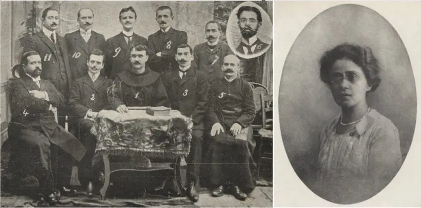 Парашкеви Киријази, единствената жена на конгресот за Албанската азбука, којашто нема да ја најдете на официјалните фотографии