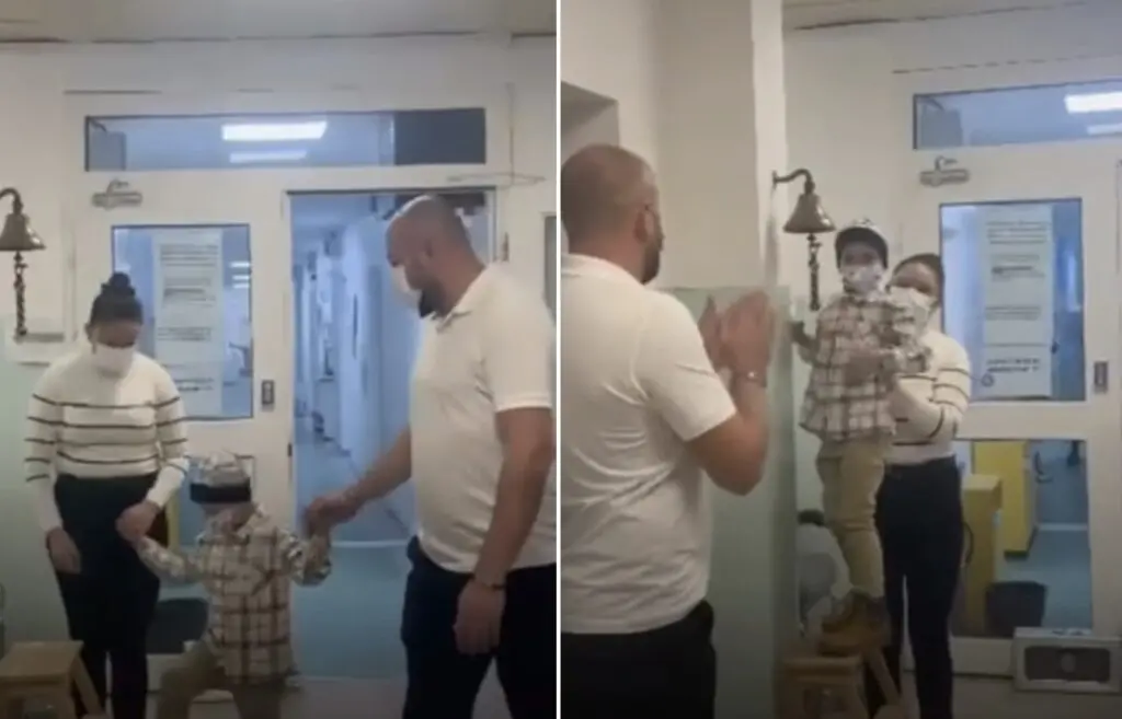 (Видео) Радосна вест: Дамјан ја победи болеста и заѕвони на ѕвончето во Детската клиника