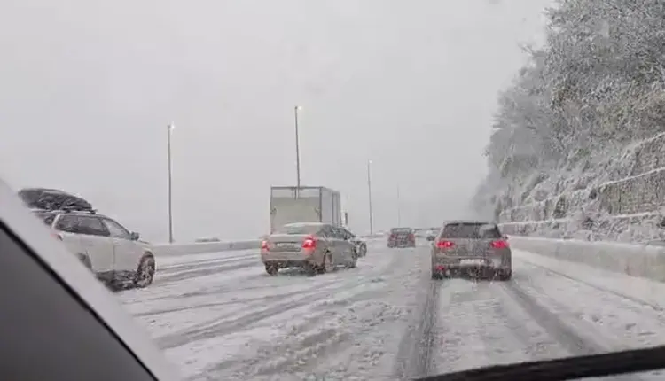 (Видео) Снегот го парализираше регионот: Во Сплит заглавени абтомобили, застои во сообраќајот во Сараево