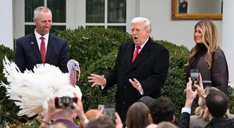 Меланија Трамп ја пречека новогодишната елка пред Белата куќа