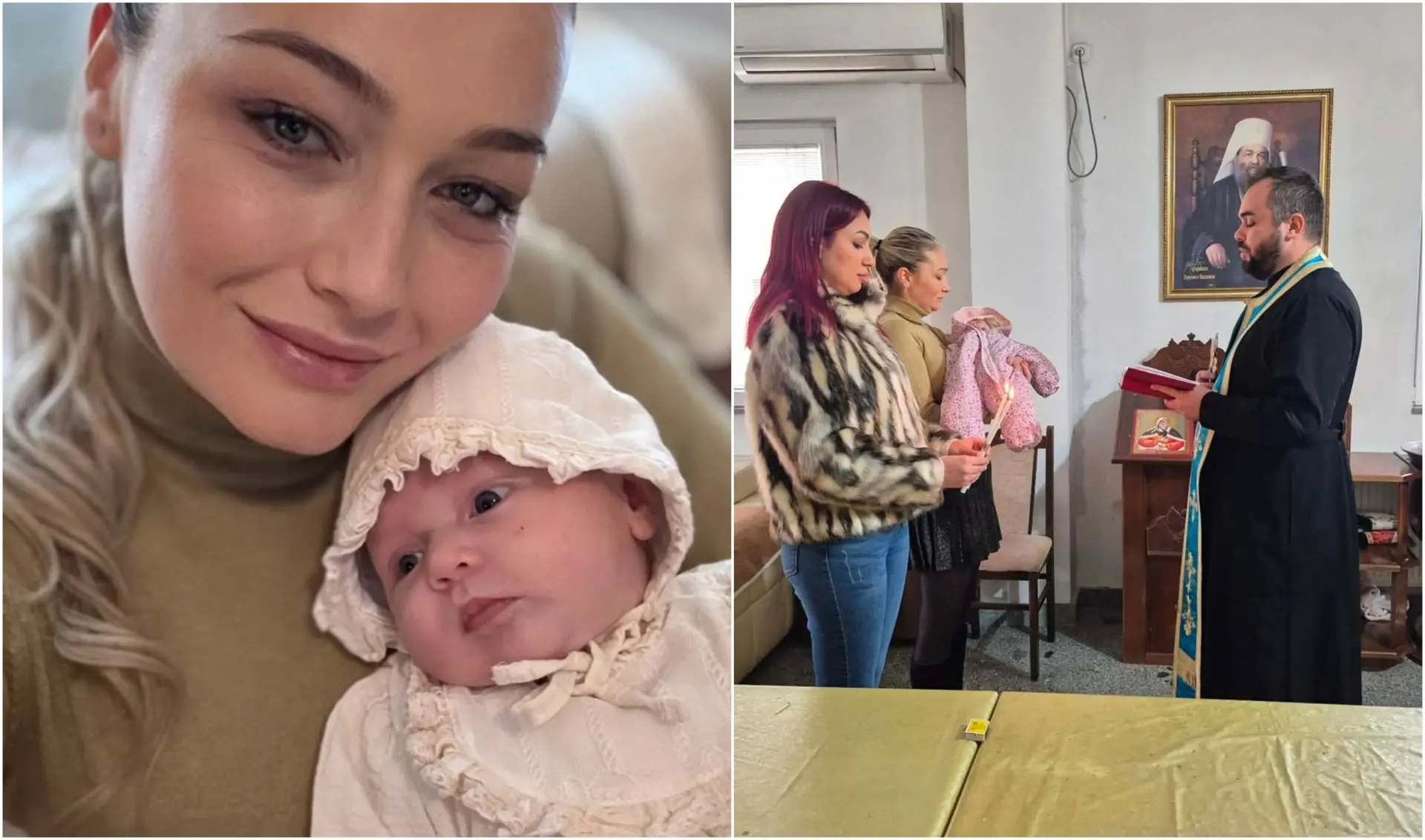 Прв благослов за малата Талија: Елена Јовческа со молитва за ќерката