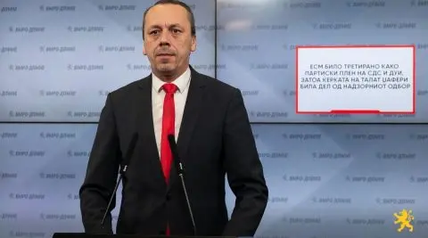 Петрушевски: ЕСМ било третирано како партиски плен на СДС и ДУИ, затоа ќерката на Талат Џафери била дел од Надзорниот одбор