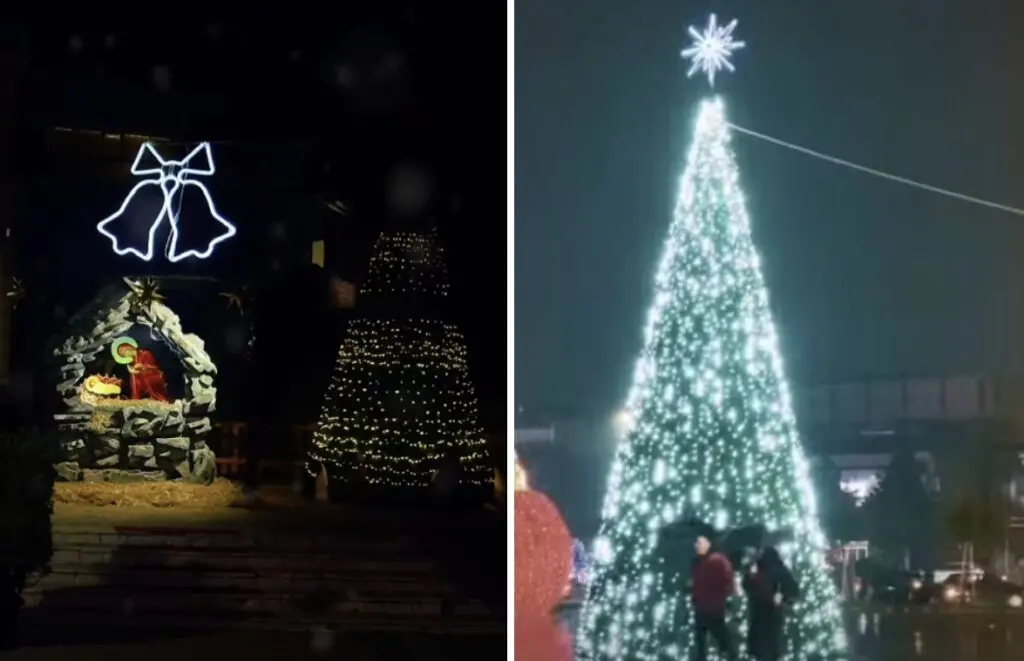 Празнична магија во Кичево и Тетово: Градовите блеснаа во најубавото новогодишно руво