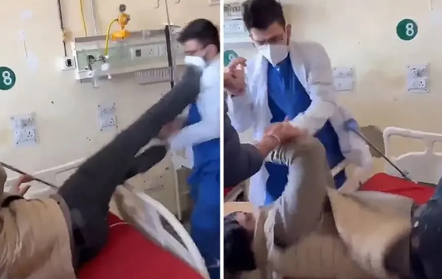 Доктор со тупаници претепува пациент- не му се обратил со почит (ВИДЕО)