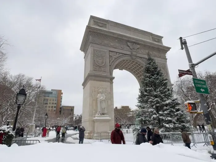 ЊУЈОРК ПАРАЛИЗИРАН ОД СНЕЖНА БУРА Прогласена вонредна состојба во градот