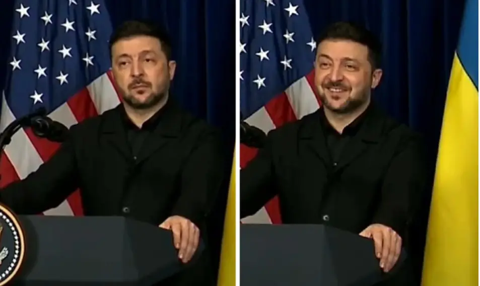 Зеленски со подигнати веѓи и иронична насмевка изреагира на зборовите на Трамп дека рускиот лидер Владимир Путин „сака Украина да успее“