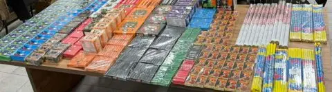 Падна сопственик на објект во Струга, Почицијата заплене над 23 илјади парчиња пиротехника во неговиот дуќан