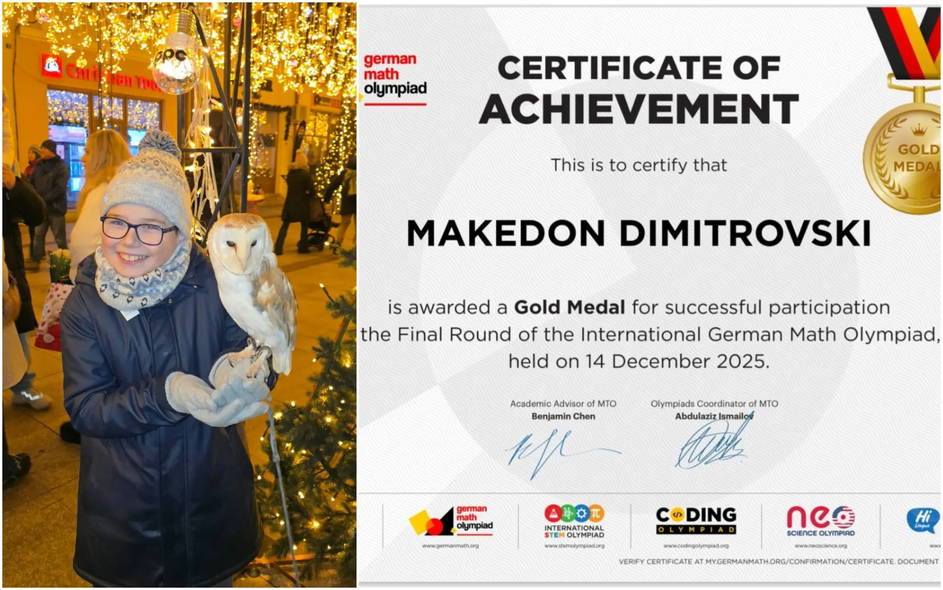 Македонија треба да се гордее – имаме гениј! Македон Димитровски со злато од Германија