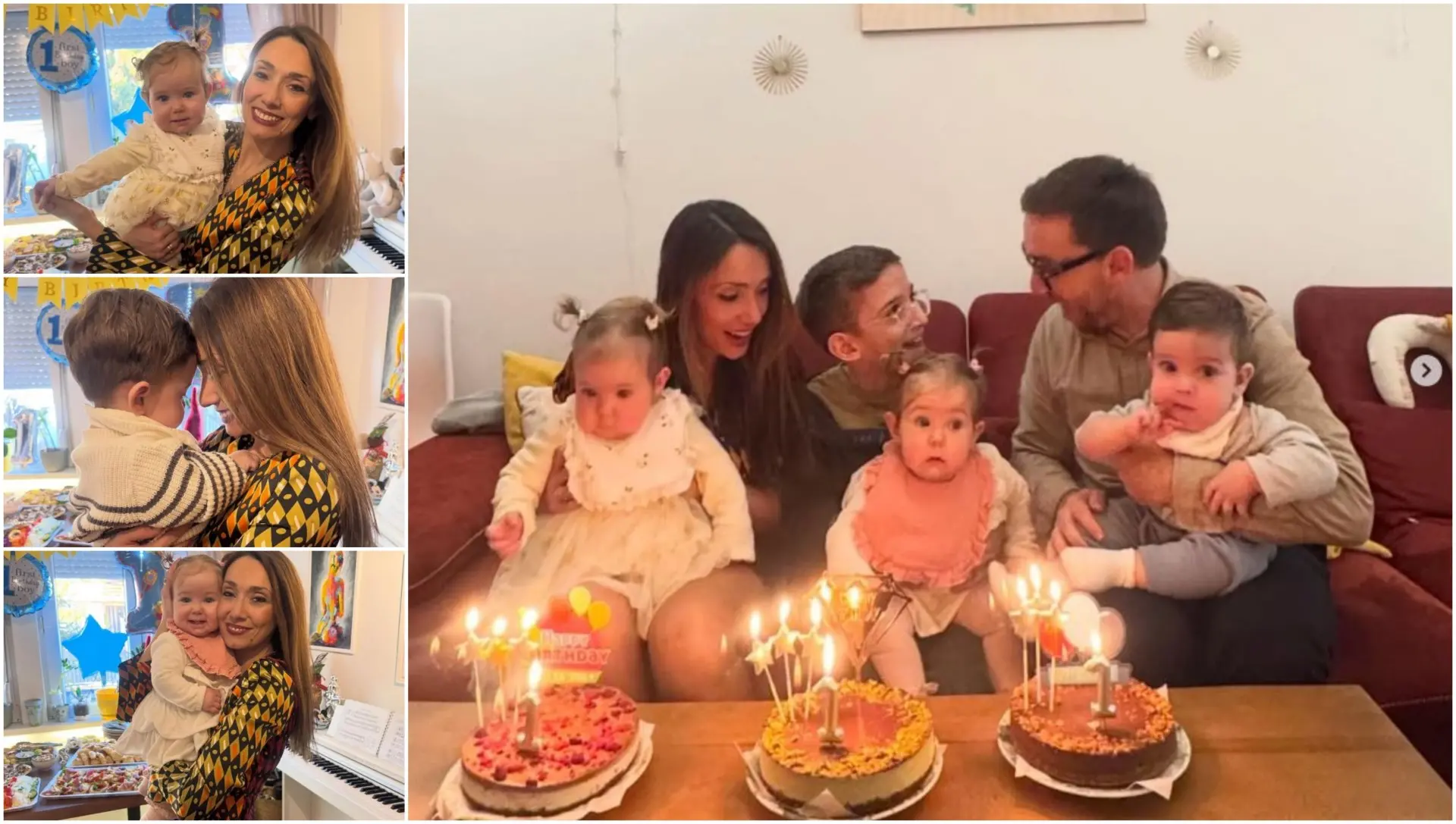 Тројна радост: Лена, Луна и Лазар го слават првиот роденден