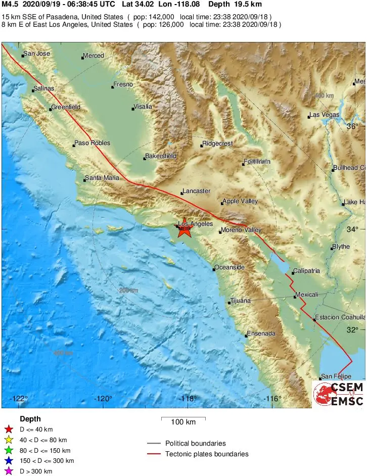 Земјотрес со јачина од 5,0 степени ја погоди северна Калифорнија