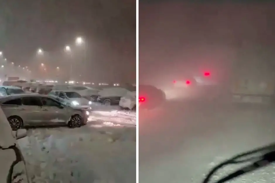 Обилни снежни врнежи во Полска, вериги од автомобили долги до 20 километри