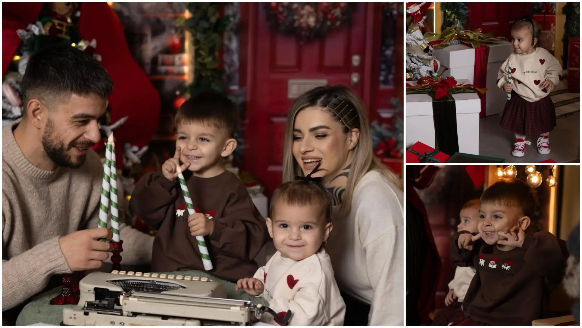 Празнични спомени што траат вечно: Преслатка новогодишна фотосесија на Таско со семејството