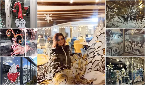 Празнична магија на стакло: Приказната на уметницата Емилија Трајкоска од Прилеп што ги разубавува излозите низ Македонија