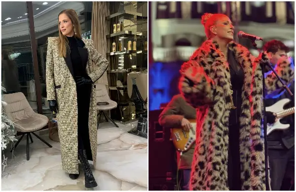 Моден двобој: Каролина и Тамара блеснаа во креации на македонски дизајнери на новогодишната сцена