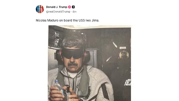 Трамп објави фотографија од уапсениот Мадуро