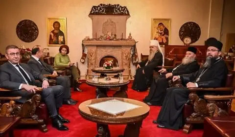 Државниот врв на ручек кај Архиепископот г.г. Стефан