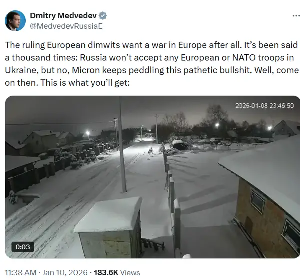 (Видео) Медведев преку видео со закани кон Европа: „Сакате војна – ќе ја добиете“