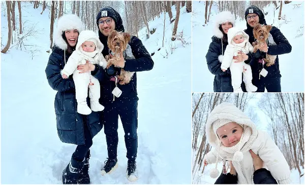 „Нашиот прв снег“: Зои Блаж со ќеркичката Мариа во зимска идила