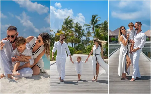 Рајска идила: Актерот Жарко Димоски со семејството традиционално прави спомени од оваа тропска дестинација