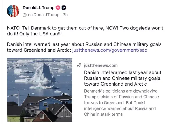 Трамп побара од Данска да се повлече од Гренланд