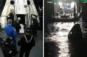 ВИДЕО: Капсулата Crew Dragon со болен астронаут и тројца членови на екипажот слета на Земјата