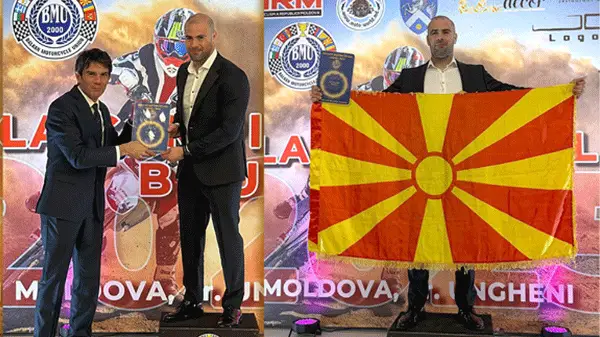Европскиот првак Мијалков во Молдавија доби плакета за успехот и промоцијата на Македонија
