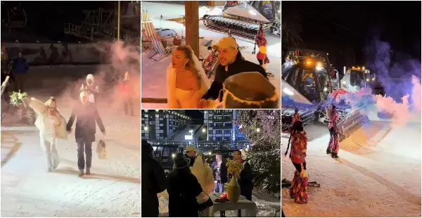 Бившиот сопруг на Анѓелка Прпиќ се венчаше среде скијачка стаза: Ова е втор брак за Дарио, парот направи атракција на Копаоник