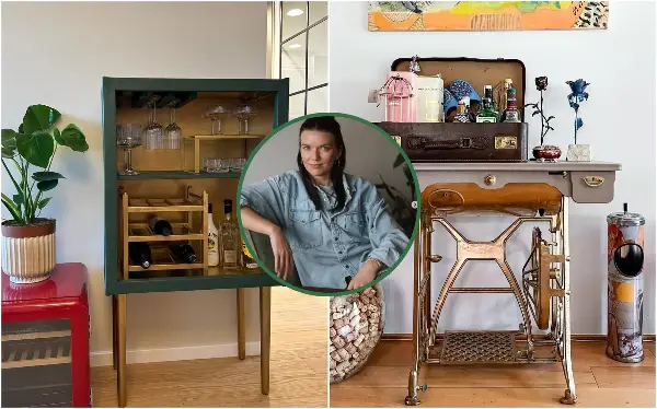 Дина го трансформира стариот мебел во дизајнерски парчиња: „Кога ќе ги вклучиш „сите четири светла“ и ќе ставиш парче од патот во багажникот - бесценето!“